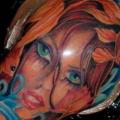 Shoulder Women tattoo by Mandinga Tattoo