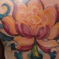 Chest Flower tattoo by Salo Tattoo