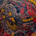tatuaje Japoneses Espalda Dragón por Rand Family Tattoo