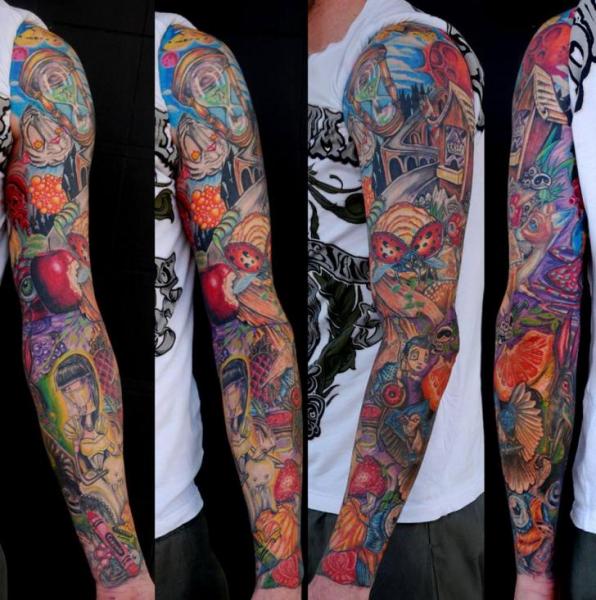 Fantasie Sleeve Tattoo von Rand Family Tattoo