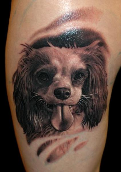 Tatuaje Realista Perro por James Tattoo Art