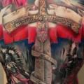Rücken Krieger Dolch tattoo von Rock Ink