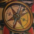 Arm Old School Kompass tattoo von No Regrets Studios