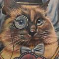 Cat Medallion tattoo by No Regrets Studios