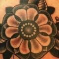 Shoulder Flower tattoo by No Regrets Studios
