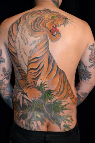Japanese Back Tiger Tattoo by Seventh Son Tattoo