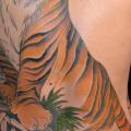tatuaje Japoneses Espalda Tigre por Seventh Son Tattoo