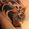 Chest Old School Panther tattoo by Seventh Son Tattoo