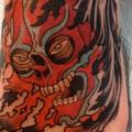 Foot Japanese Demon tattoo by Seventh Son Tattoo