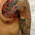 Schulter Japanische Sleeve tattoo von Seventh Son Tattoo