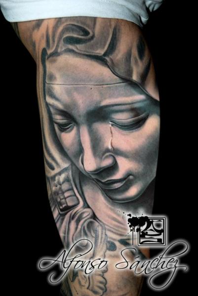 Tatuaje Brazo Religioso por Balinese Tattoo
