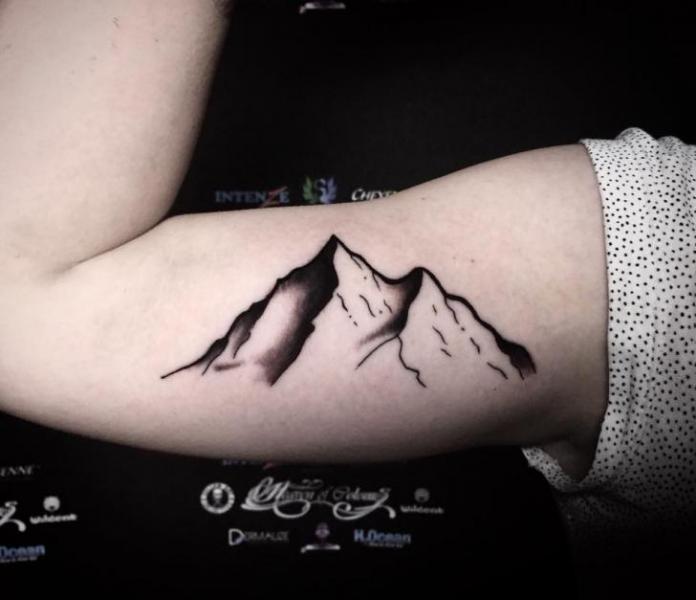 Arm Mountain Tattoo by Heaven Of Colours