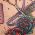 tatuaggio Spalla Forbice Fiore di Kaeru Tattoo