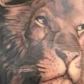 Realistic Side Lion tattoo by Kaeru Tattoo