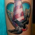 Arm Leuchtturm tattoo von La Mano Zurda