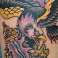 New School Eagle tattoo by Mao and Cathy