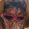 Shoulder Portrait Realistic tattoo by Mao and Cathy