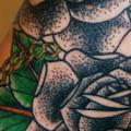 Arm Old School Flower tattoo by Stademonia Tattoo