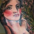 Arm Old School Women tattoo by Stademonia Tattoo