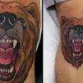 Leg Bear tattoo by Tattoo Blue Cat