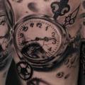 tatuaje Realista Reloj 3d por Tattoo Blue Cat