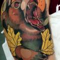 Schulter New School Bären tattoo von Tattoo Blue Cat