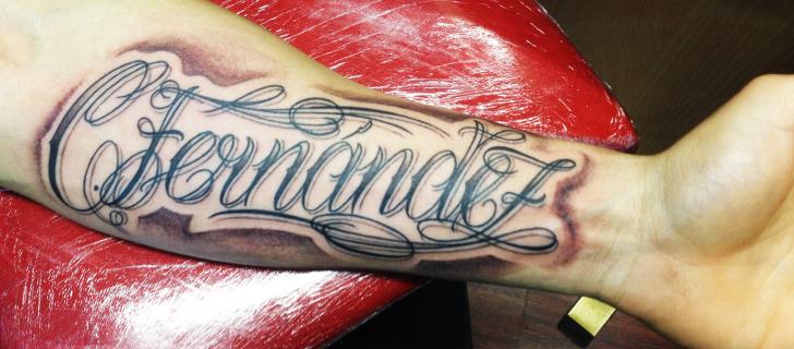 Lettering Fonts Tattoo by Wanted Tattoo