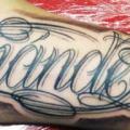 Lettering Fonts tattoo by Wanted Tattoo