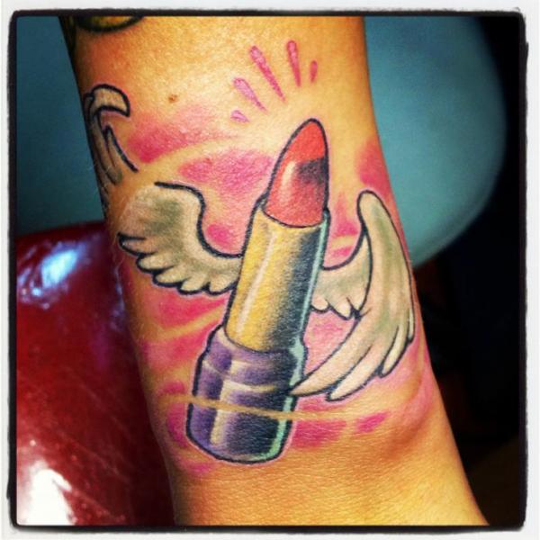 Fantasy Lipstick Tattoo by Wanted Tattoo