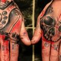 Skull Hand Trash Polka tattoo by Beautiful Freak