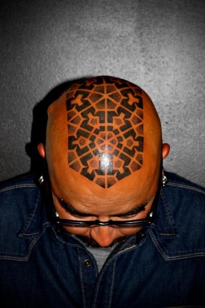 Tatuaż Głowa Dotwork przez Beautiful Freak