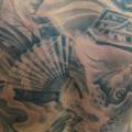 Japanische Frauen Rücken Karpfen tattoo von Mia Tattoo
