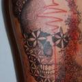 tatuaje Brazo Cráneo Dotwork por L'Art Du Point