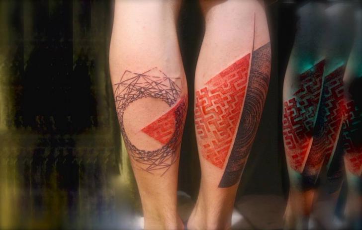 Tatuaggio Braccio Dotwork di L'Art Du Point