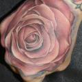 Realistic Flower Hand tattoo by North Side Tattooz