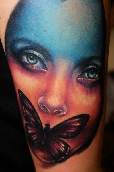 Women Butterfly Tattoo by North Side Tattooz