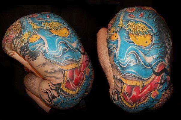 Tatuaje Japoneses Espalda Demonio por Mikael de Poissy