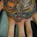 New School Hand Owl tattoo by Mikael de Poissy