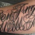 Arm Lettering Fonts tattoo by Physical Graffiti