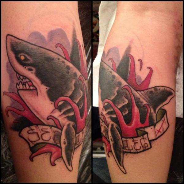 Arm Shark Tattoo by Physical Graffiti