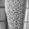 Calf Geometric tattoo by Kris Davidson