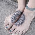 Foot Dotwork Geometric tattoo by Kris Davidson