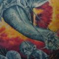 tatuaje Fantasy Espalda Dragón Gollum por Nephtys de l'Etoile