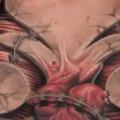 Chest 3d Muscle tattoo by Corpse Painter