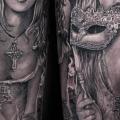 tatuaje Fantasy Mujer Vampiro por Corpse Painter