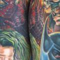 Fantasy Batman Joker Spiderman Goblin tattoo by Corpse Painter