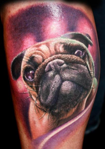 Realistische Hund Tattoo von Corpse Painter