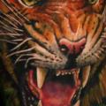 tatuaje Brazo Realista Tigre por Corpse Painter