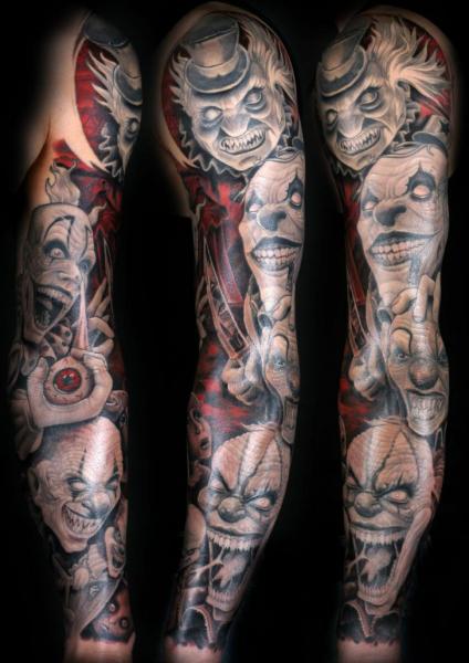 Clown Sleeve Tattoo von Corpse Painter