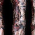 Clown Sleeve tattoo by Corpse Painter